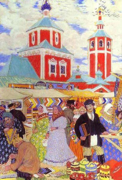 Boris Kustodiev Fair Sweden oil painting art